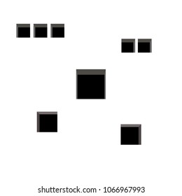 Minimal window or Wall box black and white patterns vector isolated
