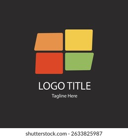 Minimal Windows Logo Square flipping logo editable