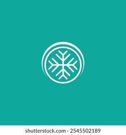 Minimal winter snow icon design template.