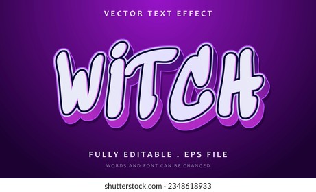 Minimal Witch Editable Text Effect Design Template . Effect Saved In Graphic Style