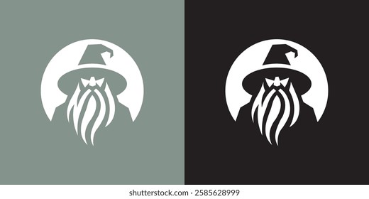 Minimal Wizard Logo Illustration Design