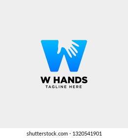 minimal wletter, initial hand logo template vector illustration icon element