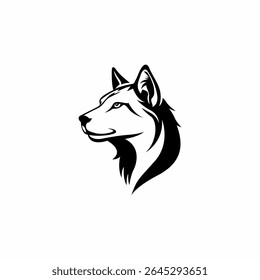 Minimal Wolf Head Vector Emblem