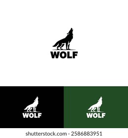 Minimal Wolf Logo design template