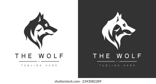 Minimal wolf logo template simple wolf vector logo for company organization business wolf logo editable template. 