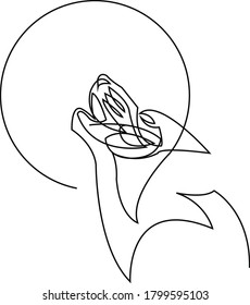 Minimal Wolf Vector Drawing MEY