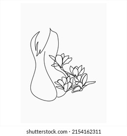 Minimal Woman Art One Line Art Stock Vector Royalty Free Shutterstock