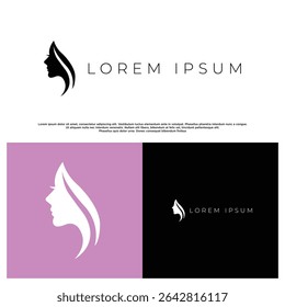 Minimal woman silhouette design, sleek and strong for confident branding.