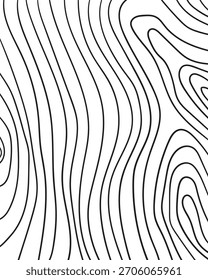 Minimal wood-grain line pattern with smooth organic curves resembling natural timber texture, ideal for backgrounds, packaging, and modern decorative designs.
