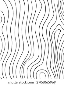 Padrão de linha de grão de madeira mínimo com curvas orgânicas suaves que lembram textura de madeira natural, ideal para fundos, embalagens e designs decorativos modernos.