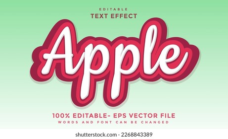 Minimal Word Apple Editable Text Effect Design, Effect Saved In Graphic Style