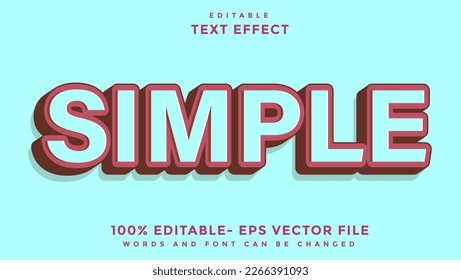 Minimal Word Simple Editable Text Effect Design Template, Effect Saved In Graphic Style
