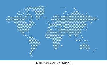 minimal world map in pixel pattern template design 
