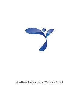 Minimal Y Latter Logo Illustration Vector Design Template, Alphabet Logo, Y Feather Branding, Geometric Line Logo, Typographic Design, Abstract Y Letter, Signature Y Mark, Stylized Icon,