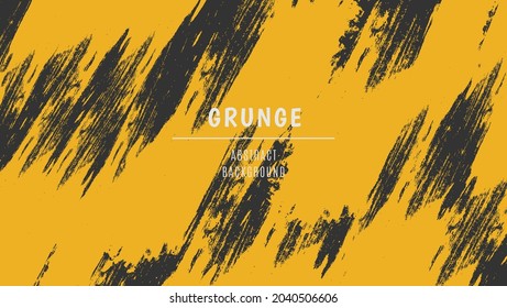 Minimal Yellow Abstract Scratch Grunge Texture Design In Black Background 