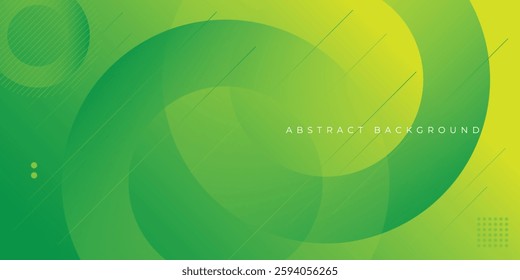 Minimal yellow and green background with halftone circles. Vector illustration can be used for greetings, cards, invitation, wallpaper, web, background, backdrop, banner, flyer, blog, graphic, book