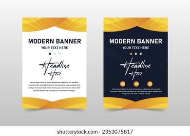 Minimal Yellow Orange Comic Banner Template, can be used for business designs, presentation designs or any suitable designs.