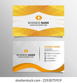 Minimal Yellow Orange Comic Business Card Template, can be used for business designs, presentation designs or any suitable designs.