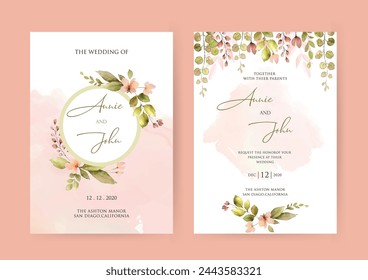 Minimal yellow Wedding Invitation, floral invite thank you, rsvp modern card Design with golden line decorative Vector elegant rustic template