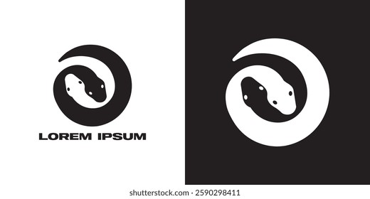 Minimal Yinyang snake design illustration