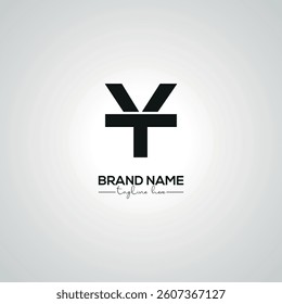 Minimal YT TY Lettermark Logo Design for Corporate Branding.