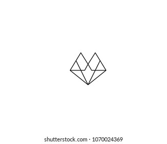 A Minimal,Creative Geometric  FOX Logo