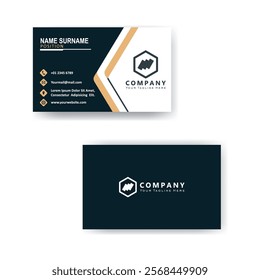 Minimalis abstract business card template For Company. Modern and clean professional business card. Simple Clean Design. Vector Illustration