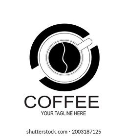 MINIMALIS FLAT COFFEE LOGO FOR COFFEE SHOP OR COFFEE BRAND