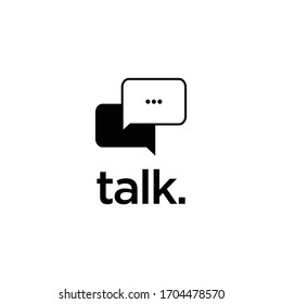 Minimalis Line Talk Logo Design Template