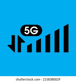 minimalis modren singl 5G icono de barra web y diseño de vectores de ui móvil