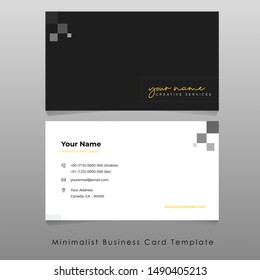 Minimalis, Simple, Clean And Modern Bussines Card Design Template. Recomended For Branding Your Business