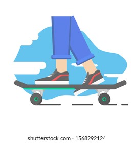 minimalis skateboard skateboarding flat design