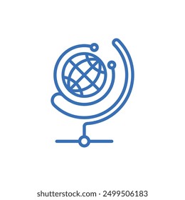 Minimalis Stethoscope Globe Planet Logo Salud Mundo