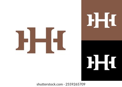 Minimalis Three Interlocked H Letters Logo