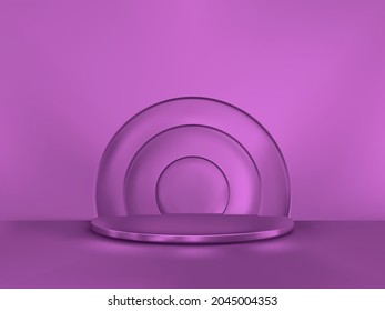 Minimalismus abstrakter Hintergrund mit einem Podest. 3D-Vektorstufe. Podium für Show.