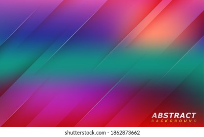 Minimalismo Resumen Diseño de fondo de degradado colorido con formas de líneas dinámicas. Elemento de plantilla de diseño de ilustración vectorial.
