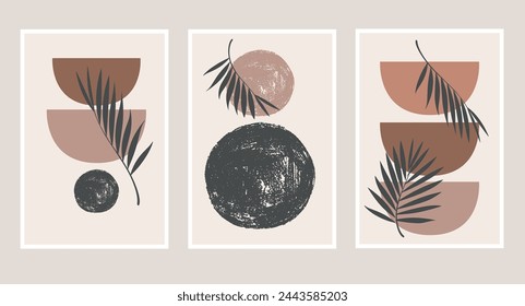Minimalism. Abstract modern print set. Wall art. Boho abstraction. Posters, paintings.