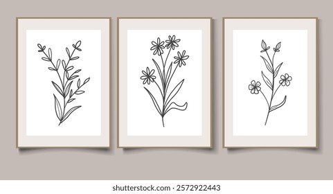 Minimalism. Abstract modern print set. Wall art. Boho abstraction. Posters, paintings.