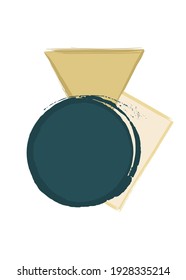 Minimalism. Abstract poster with geometric shapes. Vector illustration.