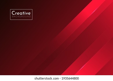 Minimalism abstract vector background, Red dark gradient shapes. Suitable for cover, poster, landing page, web and banner.