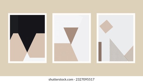 Minimalism art print, abstract wall art using a earth tone color palette,  Adobe Illustrator, hand-drawn, digital painting, retro aesthetic, postcard or brochure cover design