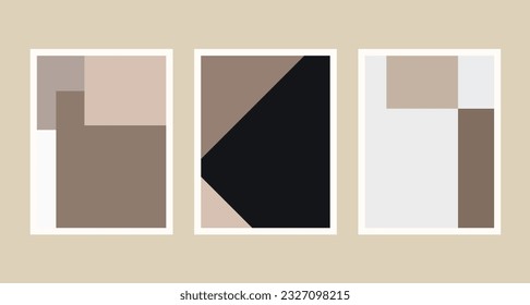 Minimalism art print, abstract wall art using a earth tone color palette,  Adobe Illustrator, hand-drawn, digital painting, retro aesthetic, postcard or brochure cover design