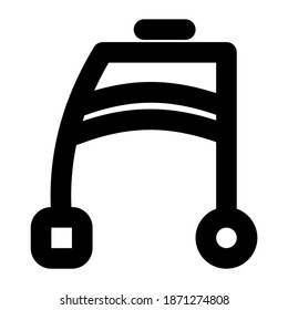 Minimalism basic Crutches Icon Outline