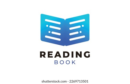 Minimalism books logo for education and school, university, and library books