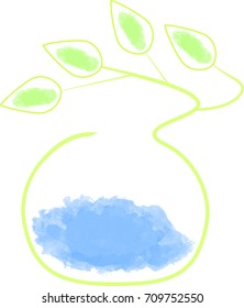 minimalism / branch and leaves of a tree / logo