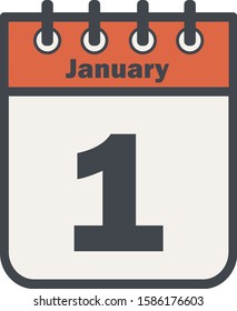 minimalism calendar icon new year 