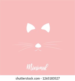 Minimalism cat card