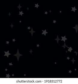 Minimalism Cozy Dark Magic Monochrome Illustration. Gray Stars Print Chaotic Holiday Luxury Wallpaper. Christmas Night Retro Mystery Textile Ornament. Grey New Year Black Sky Winter Wallpaper.