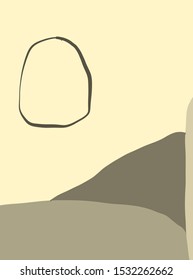 Minimalism design. Abstract trendy composition. Geometric decoration art