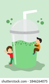 Minimalismus Flat Design_ Blase Drink